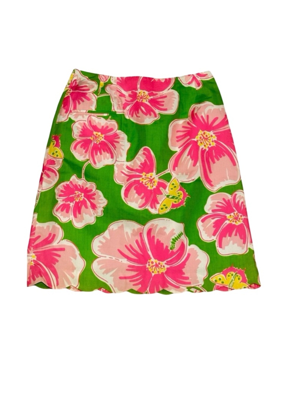 Lilly Pulitzer Floral Scalloped Hem Skirt Women’s Size 2
